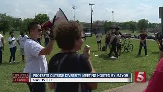 Protesters Gather Outside Meeting On Racial Justice