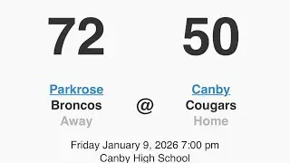 Parkrose Broncos vs Canby Cougars 🏀NWOC
