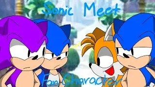 Sonic meet  original fan original character Sonic the hedgehog animation