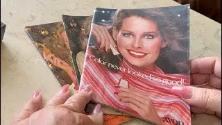 ASMR 1970's Avon Magazine Catalog Flipping Through! Makeup was cheap!😳