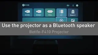 Betife F410 Projector - Mobile phone connected to projector bluetooth
