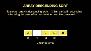 ARRAY SORTING IN ASCENDING AND DESCENDING ORDER IN 1 MINUTE..!