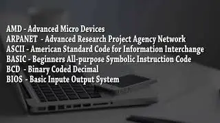 Computer Basic Abbreviations | Just Watch 24-7