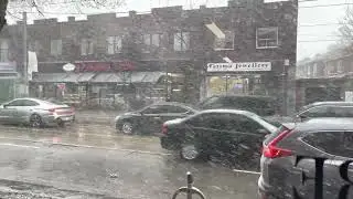 Bomb cyclone rain into snow - Toronto Canada 29-3-23
