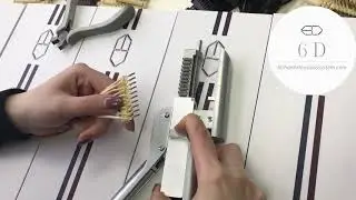 6D hair extensions  how to put plastic comb into the machine ?