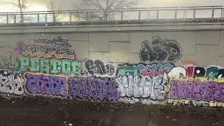 View from the Amtrak Coast Starlight - Street Art in Portland, OR