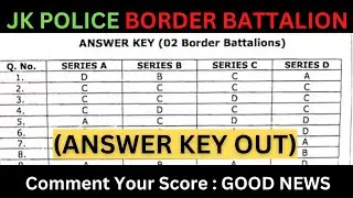 JKP BORDER BATTALION ANSWER KEY LIVE 2022