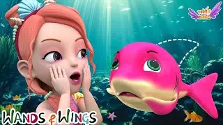🔴 LIVE | Baby Shark Lost His Fin | Baby Shark Dance | Princess Songs - Wands and Wings