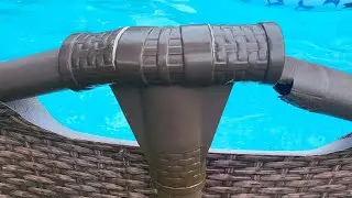 coleman swimming pool with bent or rusting frames repair.