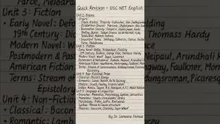 UGC NET English Literature | Quick Revision Notes for Paper 2