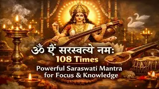 ॐ ऐं सरस्वत्यै नमः 108 Times ! Powerful Saraswati Mantra for Focus & Knowledge#saraswatipuja2026