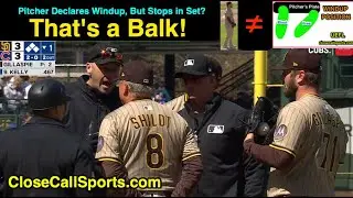 Gillaspie's Start-Stop Balk...Pitcher Declared Windup Position and then...Changed His Mind?