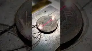 Fiber laser engraved Nirvana smiley in titanium #fiberlaser #engraving #shorts