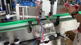 Automatic positioning labeler equipment for bottles jars factory acceptance