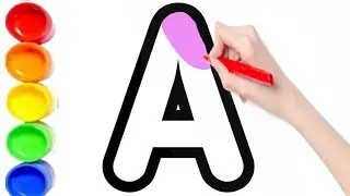 Alphabet ABCD and Count 1234 for Kids //Easy Step by Step Drawing Tutorial for Kids,45