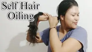 Self Hair Oiling, Head Massage, Neck Massage, Detangling, Hairstyle 💆 #haircare #hairoiling