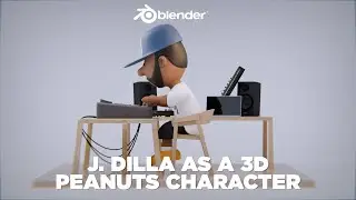 Making J. Dilla as a Peanuts Character in Blender