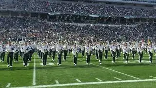 2017 MSU football vs Indiana Band on Field Lets Go State