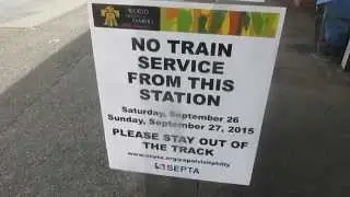 SEPTA Regional Rail Train Service Sign at West Trenton