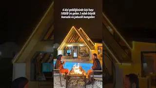 6 kişi geldiğinizde kişi başı 1000₺&rsquo;ye gelen 3 odalı b&uuml;y&uuml;k havuzlu ve jakuzili bungalov