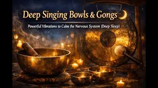 Deep Singing Bowls & Gongs. Powerful Vibrations. #DeepSleep#SingingBowls#GongMeditation#CalmNervous.