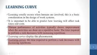 Production Planning & Control: Learning Curve: Lecture 01