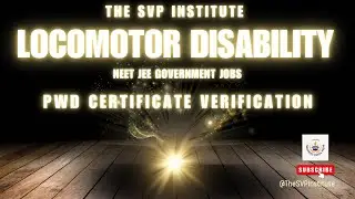 PwD Locomotor Disability Assessment Percentage Calculation Verification  Neet JEE Govt Jobs MBBS SVP