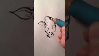 Beautiful Bull Drawing #Shorts