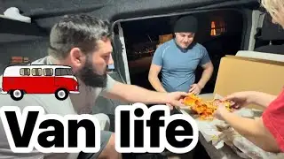 Spending time in my camper van and having some food ￼