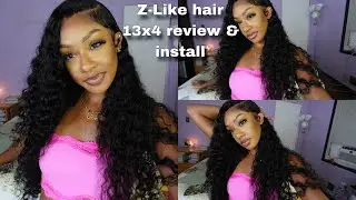 Z-LIKE Hair Water Wave wig review & install 😍😍