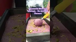 Homemade Blueberry Icecream Recipe | No Preservatives | No Artificial Flavours | Organic Icecream