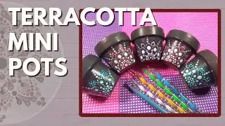 Mandala Dotted Mini Terracotta Pots | Terracotta Painting