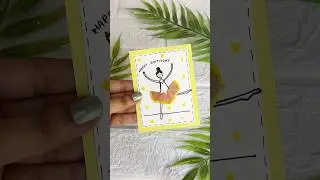 Cute 5 min card idea 💡 #5mincard #puncard #cutecard #cardmaking #birthdaycard #trending #diycard