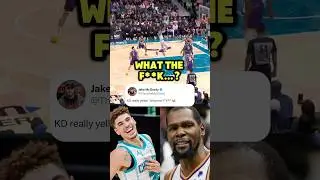 Уморительная реакция Кевина Дюранта на БЕЗУМНЫЙ пас Ламело через щит 😂 #шорты #ламелобол #дюрант