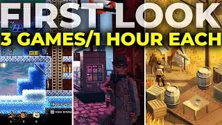 3 Games in 3 Hours -  Gameplay from Farworld Pioneers, Shadows of Doubt, and Above Snakes