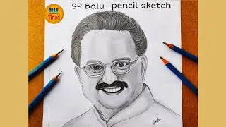How to draw SP Balu pencil sketch|SP Balu drawing tutorial