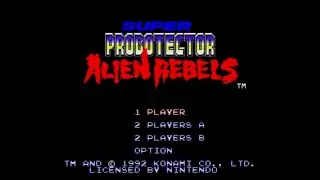 Super Probotector - The Alien Rebels - Super Nintendo Entertainment System - Intro & Title Screen