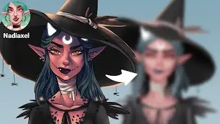 2D to 3D! Creating a Witch from Start to Finish with Nadiaxel 🎃 HALLOWEEN SPOOKTACULAR 🎃
