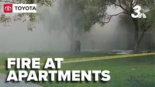Apartment complex fire in Las Vegas displaces dozens of residents