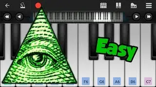 The X-Files (Illuminati Song) - (Easy Mobile Piano Tutorial)