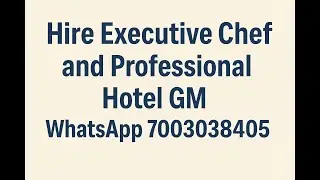 Best  Executive Chef and GM recruiters and  consultants in India - Recruitment Agency