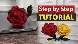 Crochet Rose | Step by Step | Beginner Crochet | Easy Rose Crochet | Hindi Crochet Tutorial