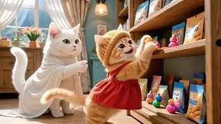 Cute Kitten and Mother Cat Exploring Snacks | Funny & Adorable Cat Videos for Cat Lovers