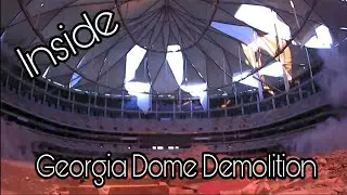 Georgia Dome Demolition Inside Implosion View & Aerial DJI Mavic Footage