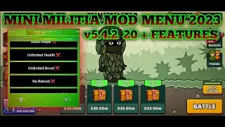 MINI MILITIA MOD MENU 2023 | LATEST VERSION 5.4.2 | UNLIMITED HEALTH,BOOST