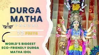 😱Hyderabad లో అద్భుతం!must visit 72 Feet Durga Idol | Navaratri Utsav 2025Full Darshanam#koti#durga 
