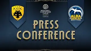 LIVE - AEK BC v ALBA BERLIN - Press Conference | #BasketballCL 2025-26