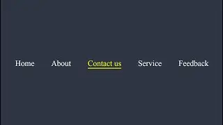 Animated Navigation in HTML and CSS ! Menu Bar Using HTML CSS ! Menu Hover Animation
