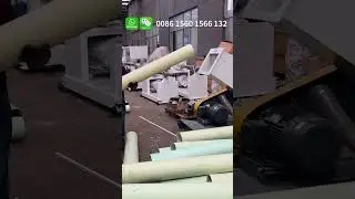 waste plastic pvc pe pp pipe crusher grinder machine/maquina trituradora de pvc #machine #factory