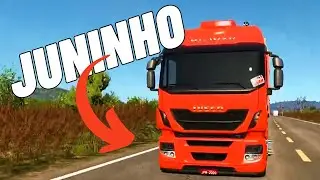 JUNINHO IVECO STRALIS HI WAY LARANJA COM PRETO